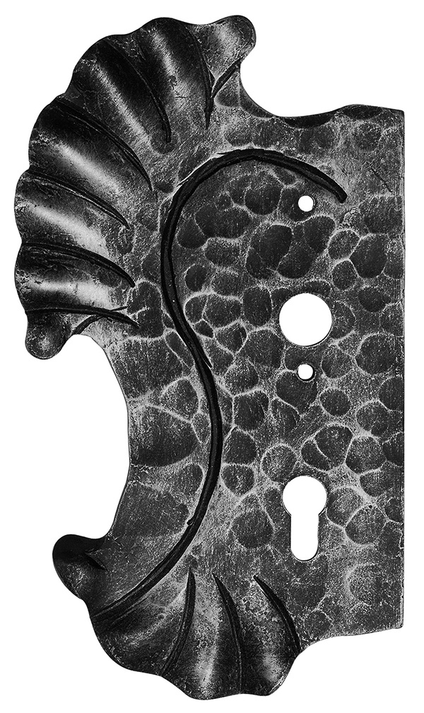Schlossplatte links - Masse- 155x270x4 mm - Dornmass- 40 mm - Stahl S235JR- roh-30-3322-L.8