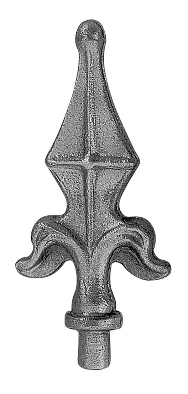 Zaunspitze - Hoehe- 130 mm - Material- Ø 12 mm - Stahl S235JR- roh-30-2542.8