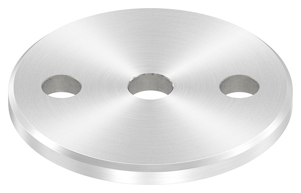 Plaque d'ancrage Ø 80 x 6 mm avec trou de centrage : Ø 12,5 mm | V2A