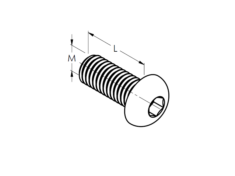 Halbrundkopfschraube Edelstahl AISI 304 M8x12 Innensechskant DIN 7380-89-11ADIN7380A2M8X12-A.4