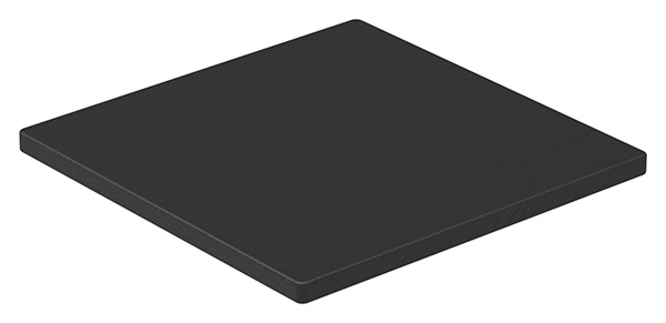 Sous-couche caoutchouc | pour profilé aluminium | 100x100x5 mm | pour verre 12.76-13.52 mm | caoutchouc