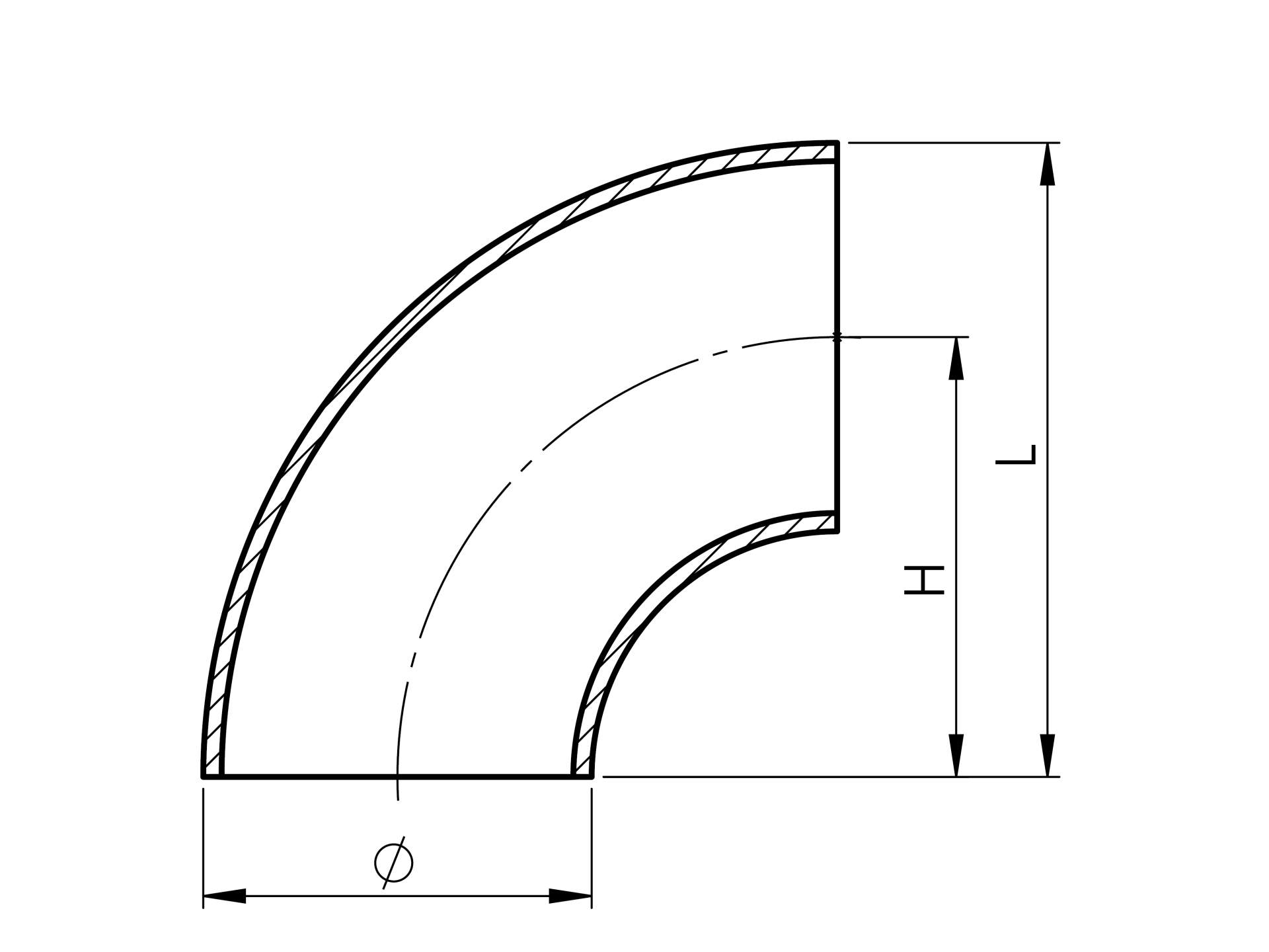 Coude 90° | à souder | pour tube rond : Ø 33,7 mm | V2A