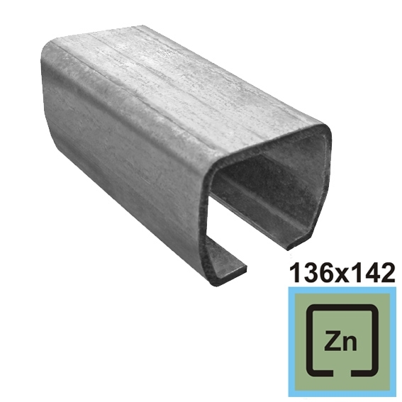 Laufschiene Stahl verzinkt 136 x 142 x 6 mm Lnge 6000 mm-89-11H02136X142ZN6000-A.4