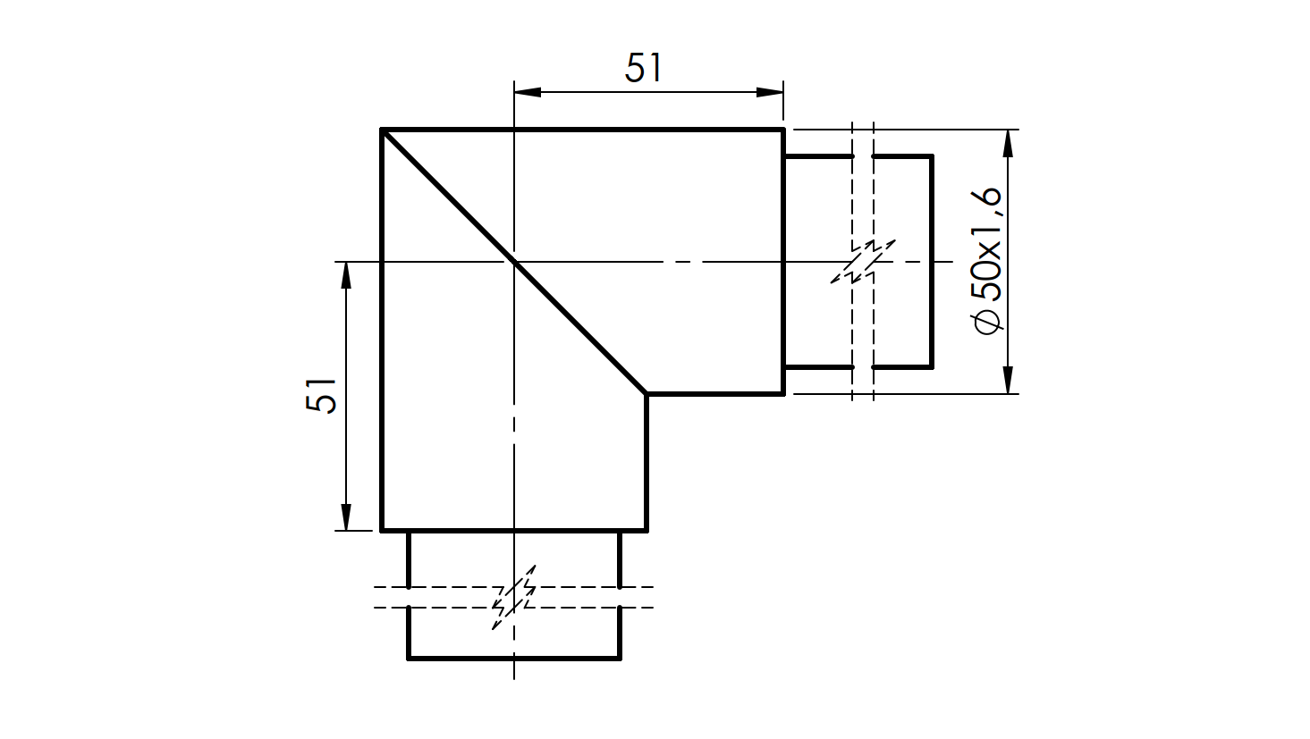 Handlauf-Eckverbinder Aluminium D 50 fuer Glas LED Satin-ELOX-89-11AL6313050LEDSE-A.4