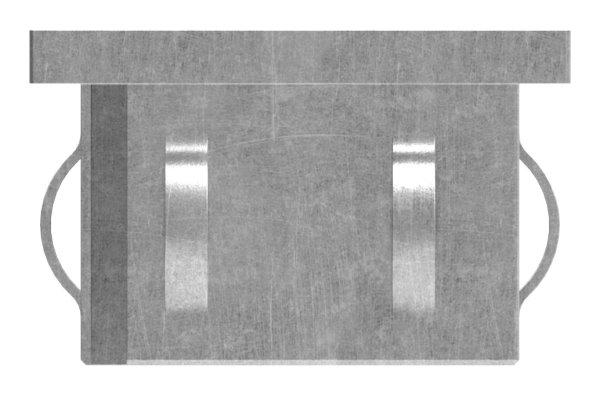Bouchon plat en acier | avec M8 | pour tube 50x50x2.0-3.0 mm | acier S235JR, brut