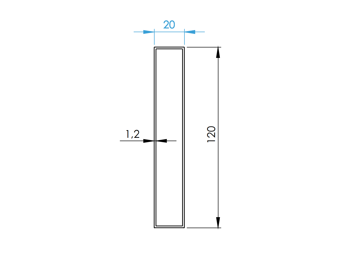 Zaunfuellung Aluminium 20 x 120 x 2000 mm Anthrazit RAL 7016-89.FGS20X120X122000R7016