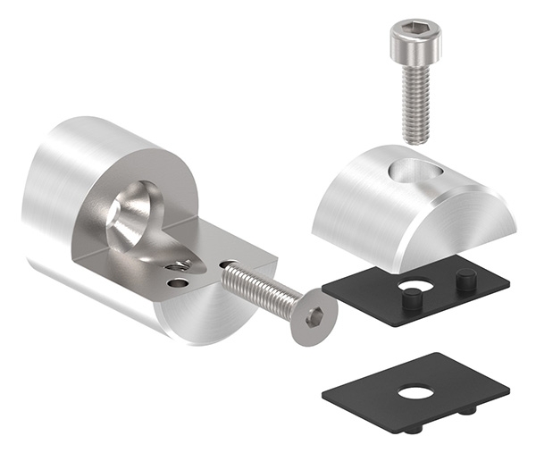 Support de tôle Ø 32 mm V2A pour connexion Ø 60,3 mm
