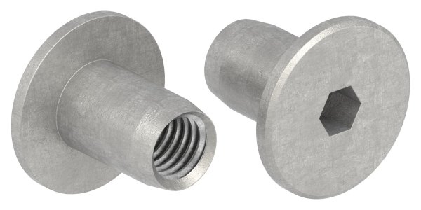 Huelsenmutter Edelstahl V2A M8 Flachkopf Innensechskant-88-1158383-240.8