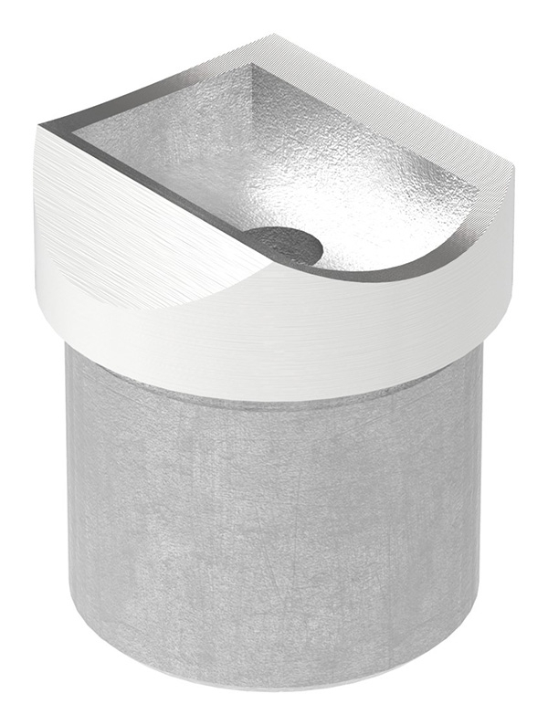 Sellette à coller pour tube rond Ø 33,7x2,0 mm V2A