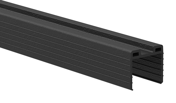 Insert en caoutchouc | pour verre : 20.76-21.52 mm | pour rainure : 24x24 mm | longueur : 3000 mm | caoutchouc