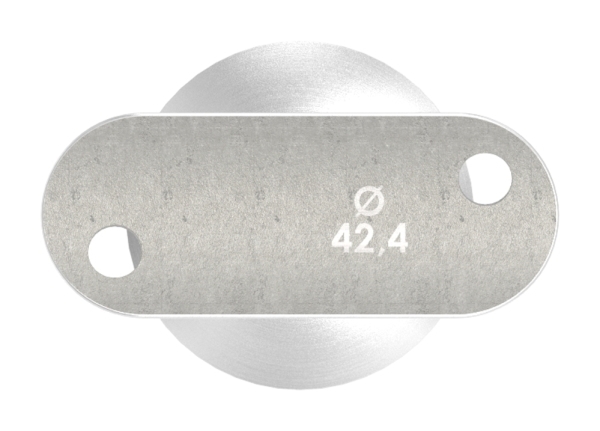 Bouchon pour tube 42,4 x 2,5mm, plaque de retenue : 42,4 mm