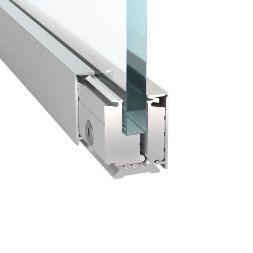 Glasklemmprofil-Set Aluminium L=3000 mm fuer Glas 8 mm eloxiert-89-11GSALZP30X39NEU-A.4