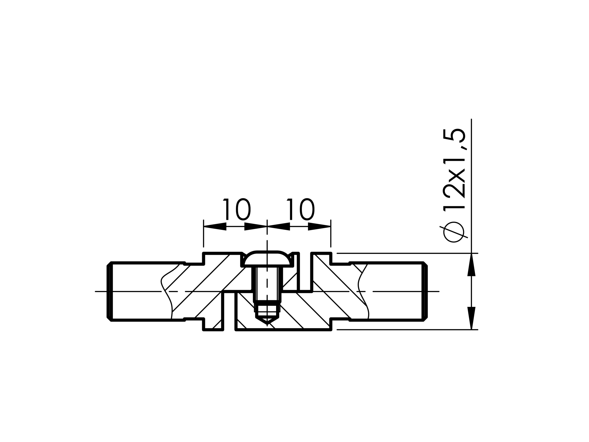 Gelenkverbinder Edelstahl AISI 304 d12 verstellbar ±90° geschliffen-89-11A0302012C-A.4