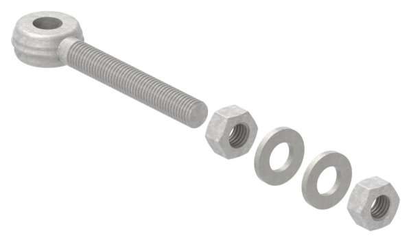 Charnière M12 | Boulon à oeil | Acier (brut) S235JR