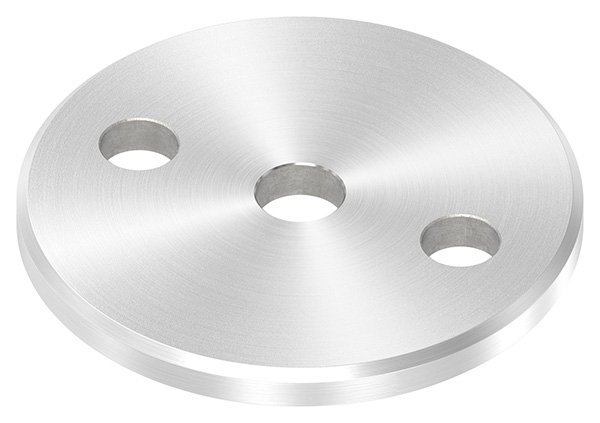 Plaque d'ancrage Ø 80 x 6 mm avec trou de centrage : Ø 12,5 mm | V2A