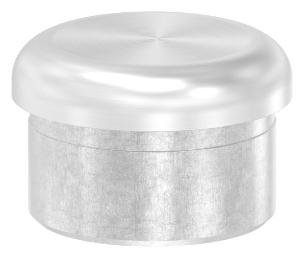 Bouchon plat V2A coulé à coller pour Ø 33,7x2,0 mm