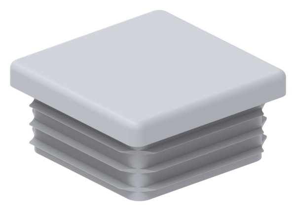 Einsteckkappe Kunststoff fuer Quadratrohr 40 x 40 mm- grau- Wandstaerke 1-5–2-0 mm-88-11178-40X40.G