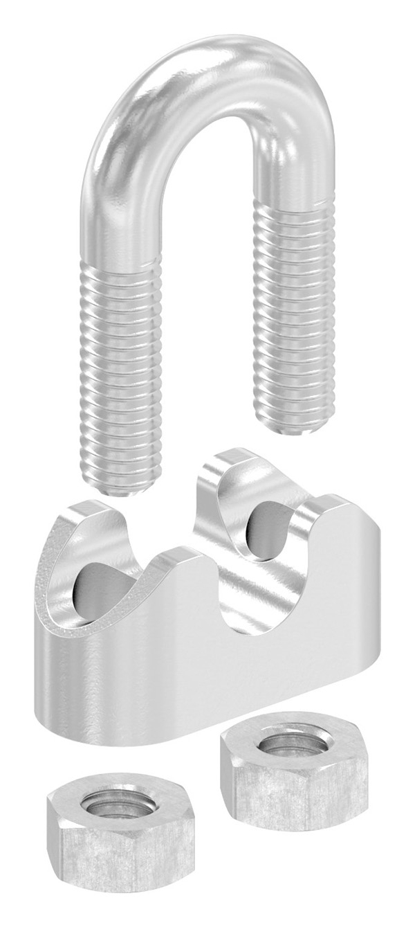 Pince pour câble d'acier | pour câble Ø : 8 mm | filetage : M6 | V4A