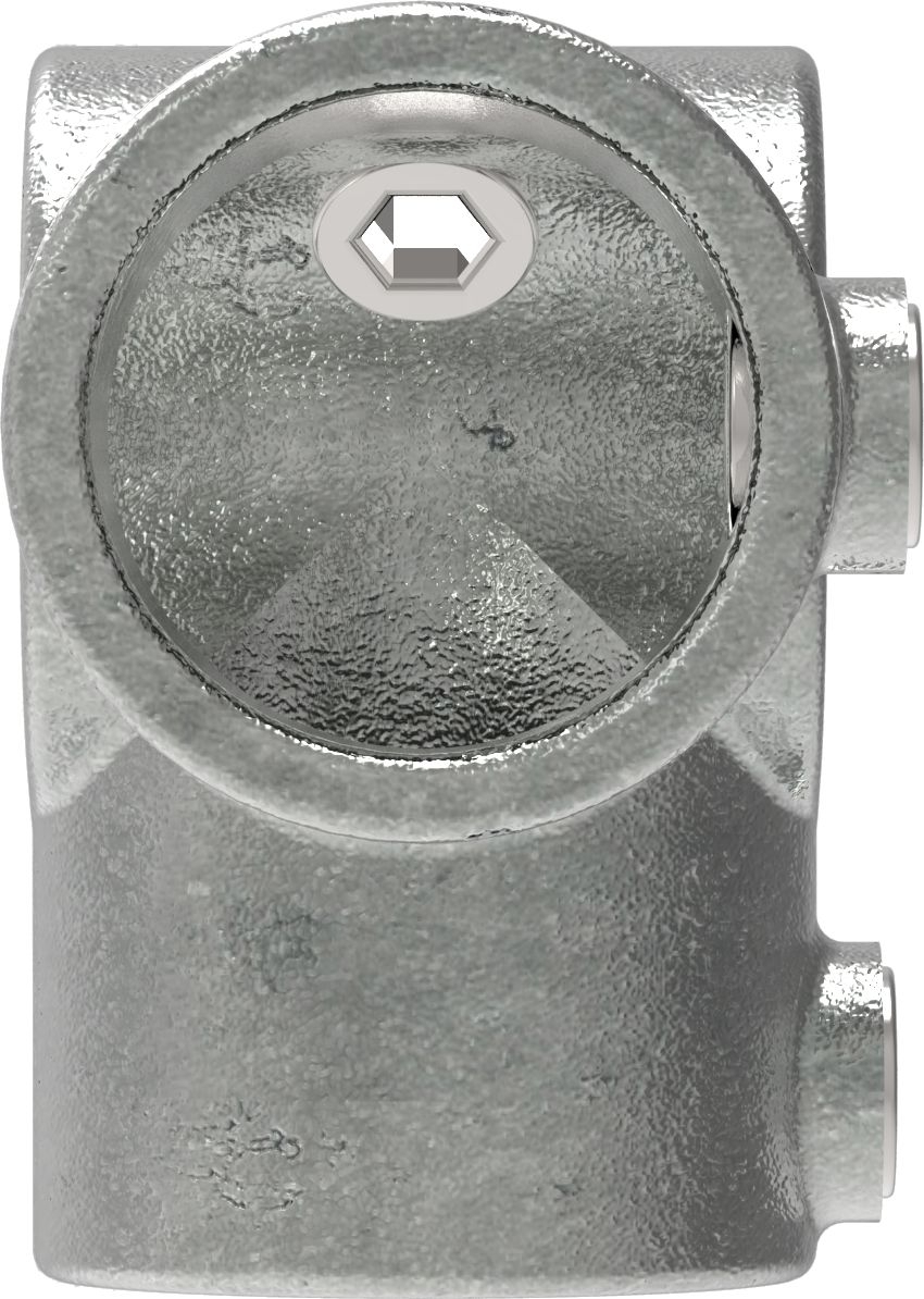 Raccord de tuyau | Pièce d'angle continue | 116T21 | 21.3 mm | 1/2" | Fonte malléable et électrozinguée