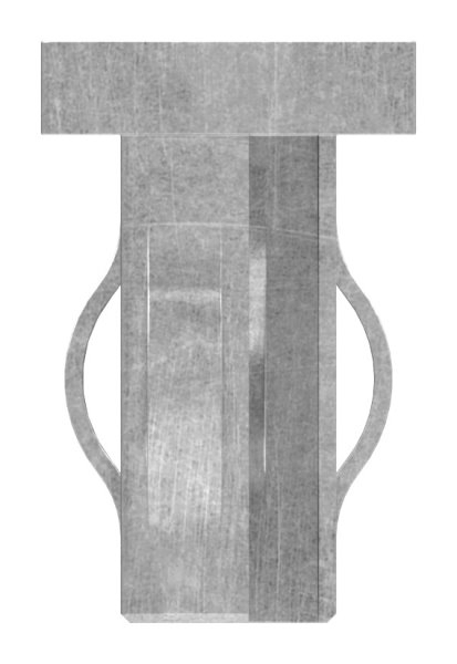 Bouchon en acier plat | pour tube 40x20x1,5-2,0 mm | acier S235JR, brut
