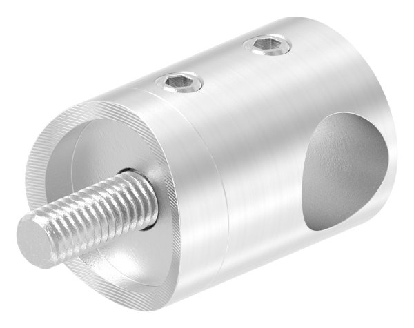 Support de barre transversale Ø 22 mm | connexion : 48,3 mm | avec trou : 12,2 mm | V2A