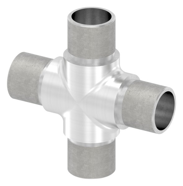 Traverse avec même sortie pour tube rond Ø 26.9x2.0 mm V4A
