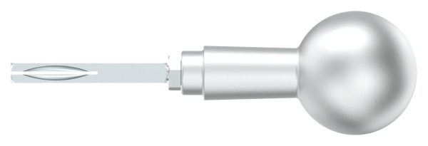 Alu-Tuerknopf drehbar mit Kugel Ø 55 mm - AMF Artikel- 16287-12-3017.6