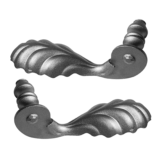 Ziertuerdruecker Stahl roh L160 C50 D19mm Paar-89-11D257-A.4