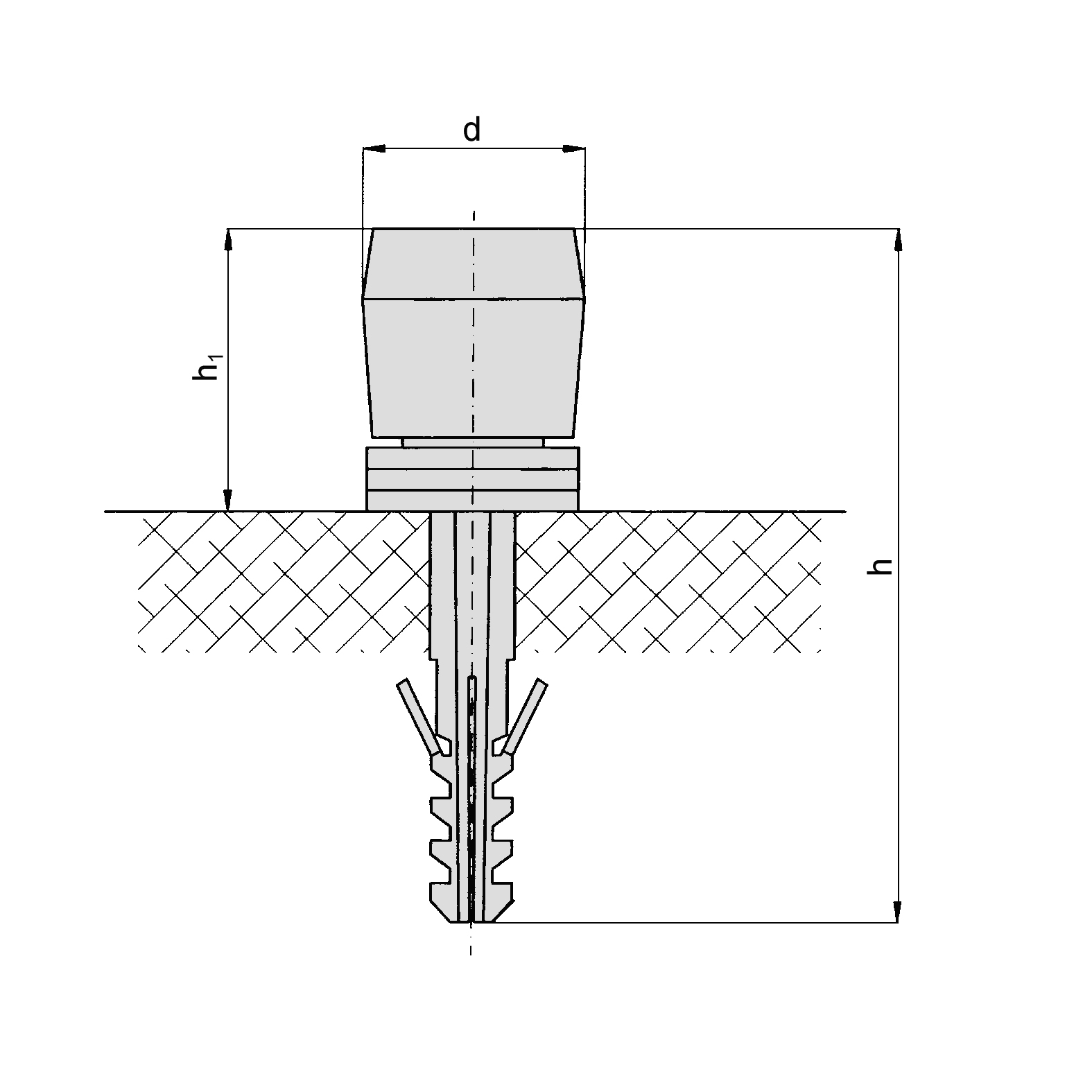 Bodenfuehrungsrolle Schiebetor MEA verzinkt Ø 19 mm 10337702-60-0005.10