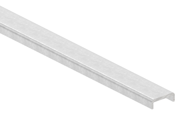 Kantenschutz Aluminium fuer Glas 12-00–13-52 mm- L = 6000 mm- EXTRA SLIM-88-1180581-ALU-6M.ROH