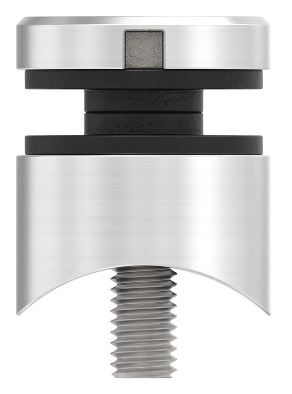 Glaspunkthalter Ø 30 mm- V2A- Anschluss- Rohr Ø 42-4 mm-10-5042.4