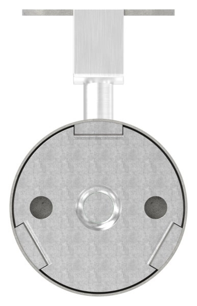 Handlaufhalter V2A fuer Nut 24x24 mm verschweisst fuer LED-Rohr-88-11LED-NU-HH.240