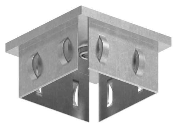 Bouchon plat en acier | avec M8 | pour tube 60x60x2.0-3.0 mm | acier S235JR, brut