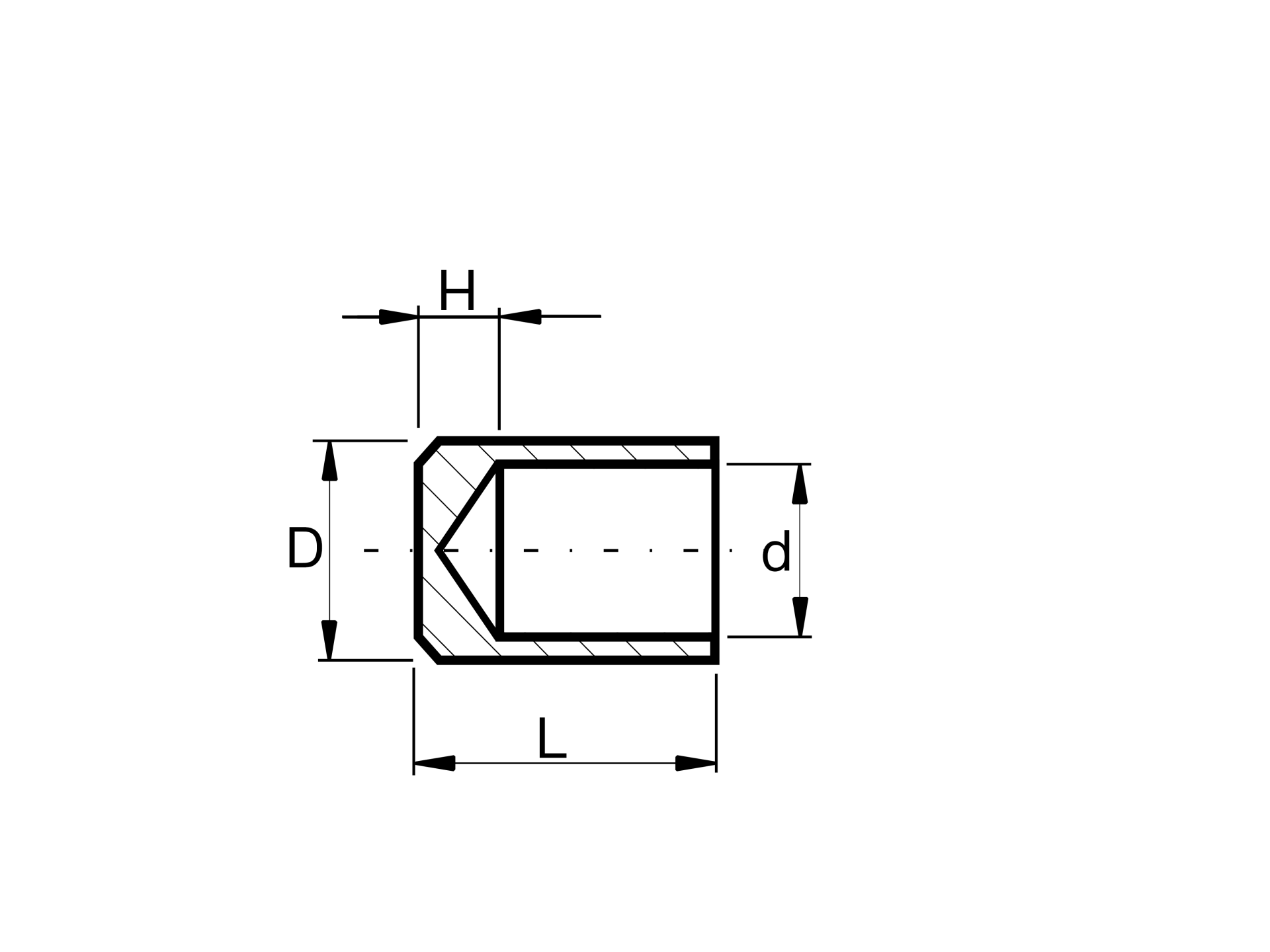 Endkappe Edelstahl AISI 304 fuer Fuellstab Ø 10 mm- D 15 mm- L 15 mm- zum Kleben-89-11A100015010-A.4
