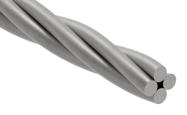 Main courante en bois | Matériau : Ø 19 mm | Longueur : 2700 mm | Acier (brut) S235JR