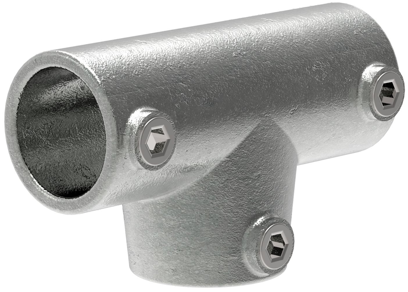 Rohrverbinder - T-Stueck lang verstellbar 0-11° - 155D48 - 48-3 mm - 1 1-2- - Feuerverzinkt u. Elektrogalvanisiert-155D48