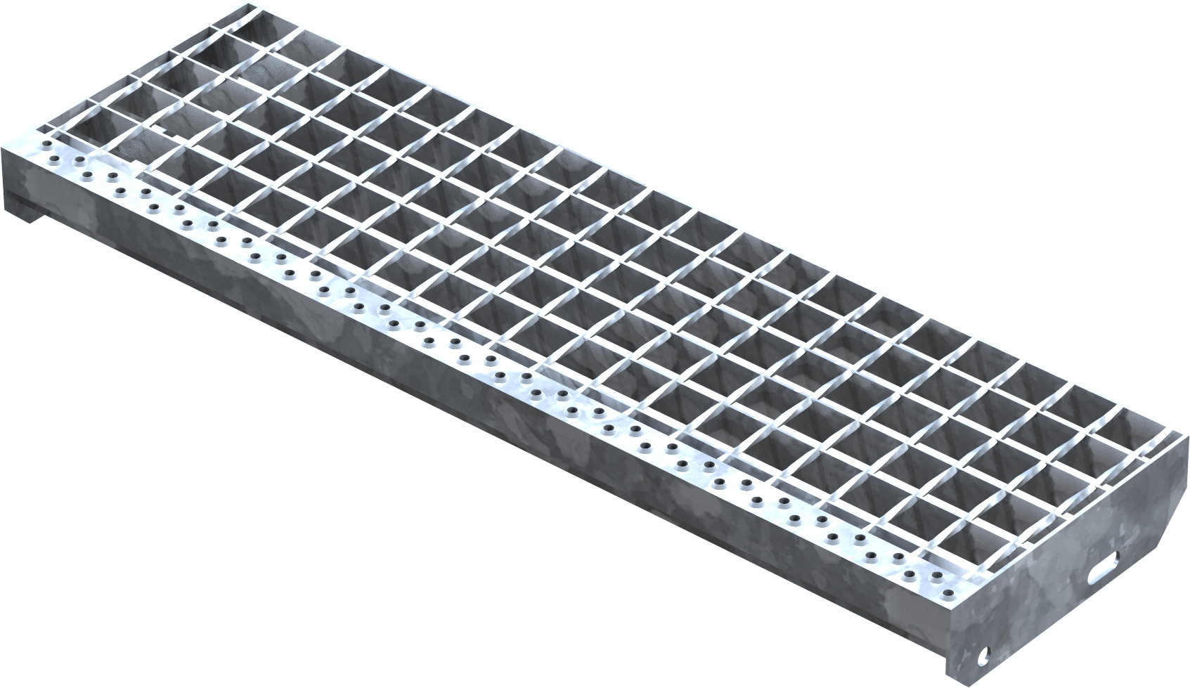 Schweisspressroststufe Metallstufe 700x240 mm Masche 34-38 mm Tragstab 30-2 mm S235JR feuerverzinkt-25-702430302.7