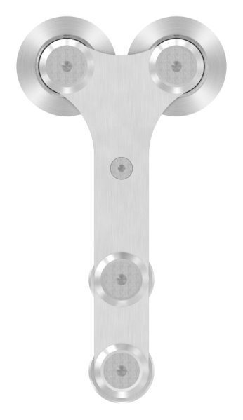 Chariot double pour portes coulissantes en verre