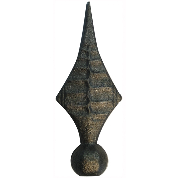 Zaunspitze Stahl geschmiedet  140 mm- B 51 mm Basis Ø 28 mm roh-89-11E2128A140-A.4