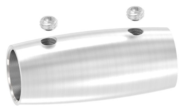 Stabverbinder V2A fuer Ø 14 mm- L 45 mm- Ø 20 mm- 2 Madenschrauben-11-1605.4