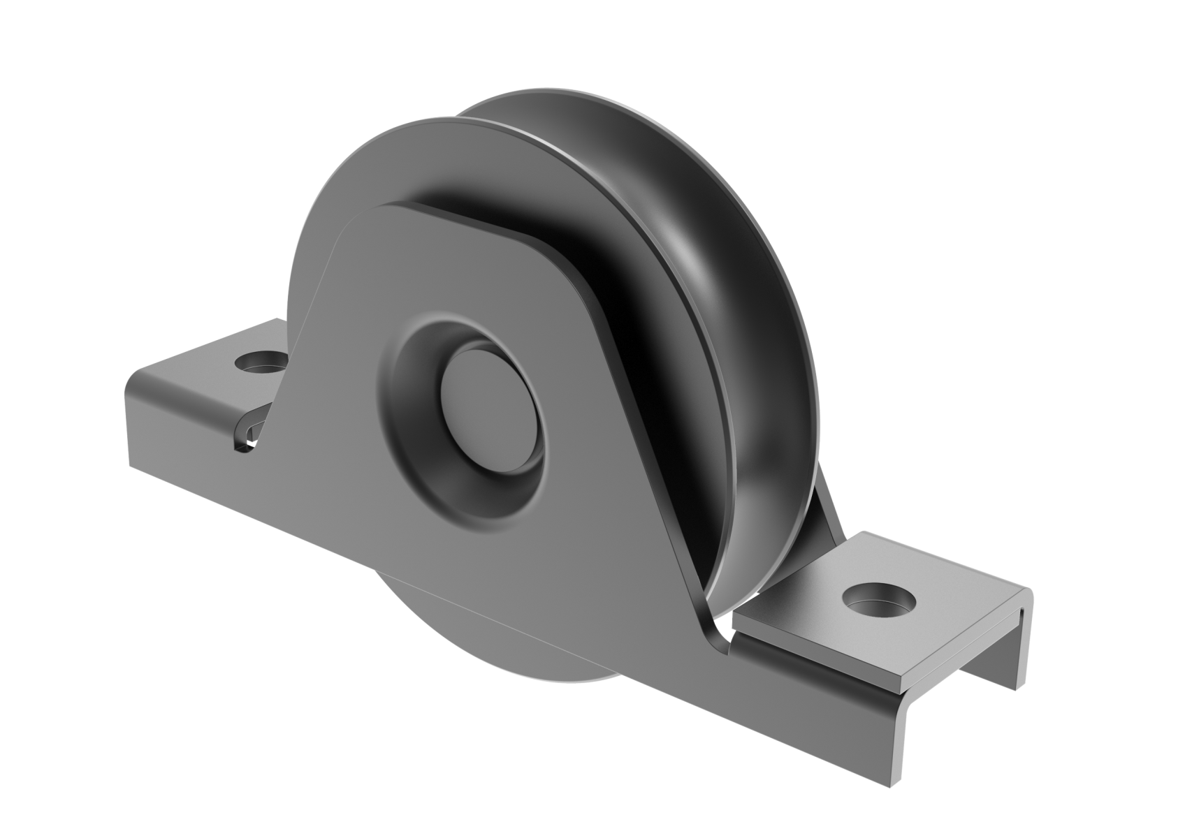 Schiebetorrolle Stahl verzinkt Ø 78 mm U-Rille R8 pulverbeschichtet RAL 7016-89-11H38U80CR7016-A.4