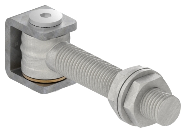 Charnière de portail M24 | réglable | acier (brut) S235JR