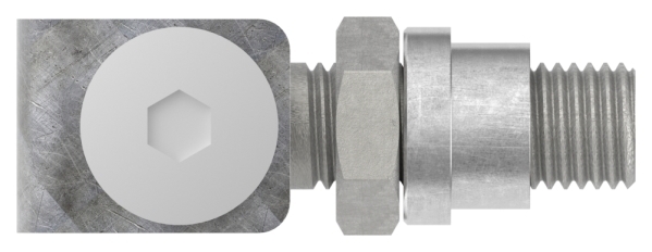 Charnière de portail M16 | réglable | soudable | acier (brut) S235JR