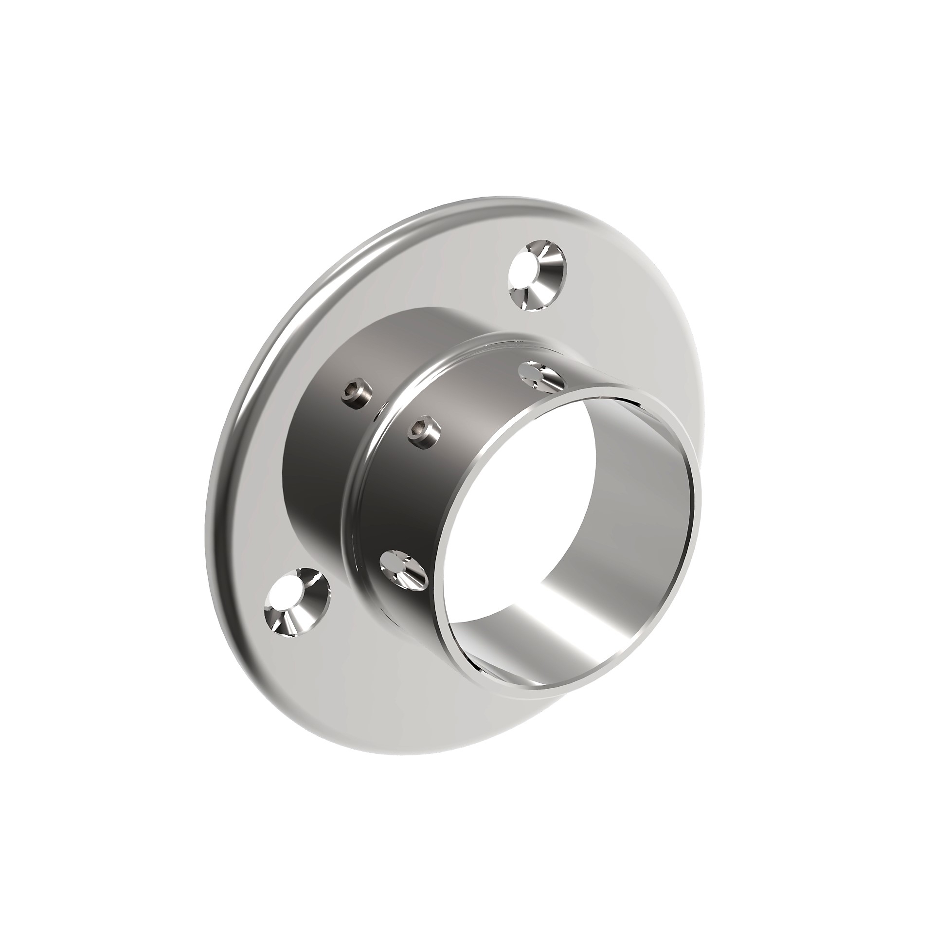 Handlaufhalterung Edelstahl AISI 316 fuer Rohr D 42-4 mm Flansch D 82 mm Glanz-89-11A140505042BL-A.4