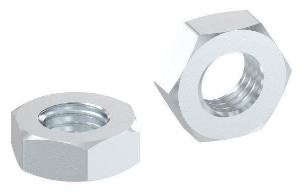 Sechskantmutter Stahl zinklamellenbeschichtet M12 flache Form DIN 936-88-1158323-ST.12