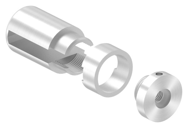 BRENK-fix® Grundhalter fuer Flachstaebe 40 x 8mm- ALU-88-11BR-F408M8.ALU