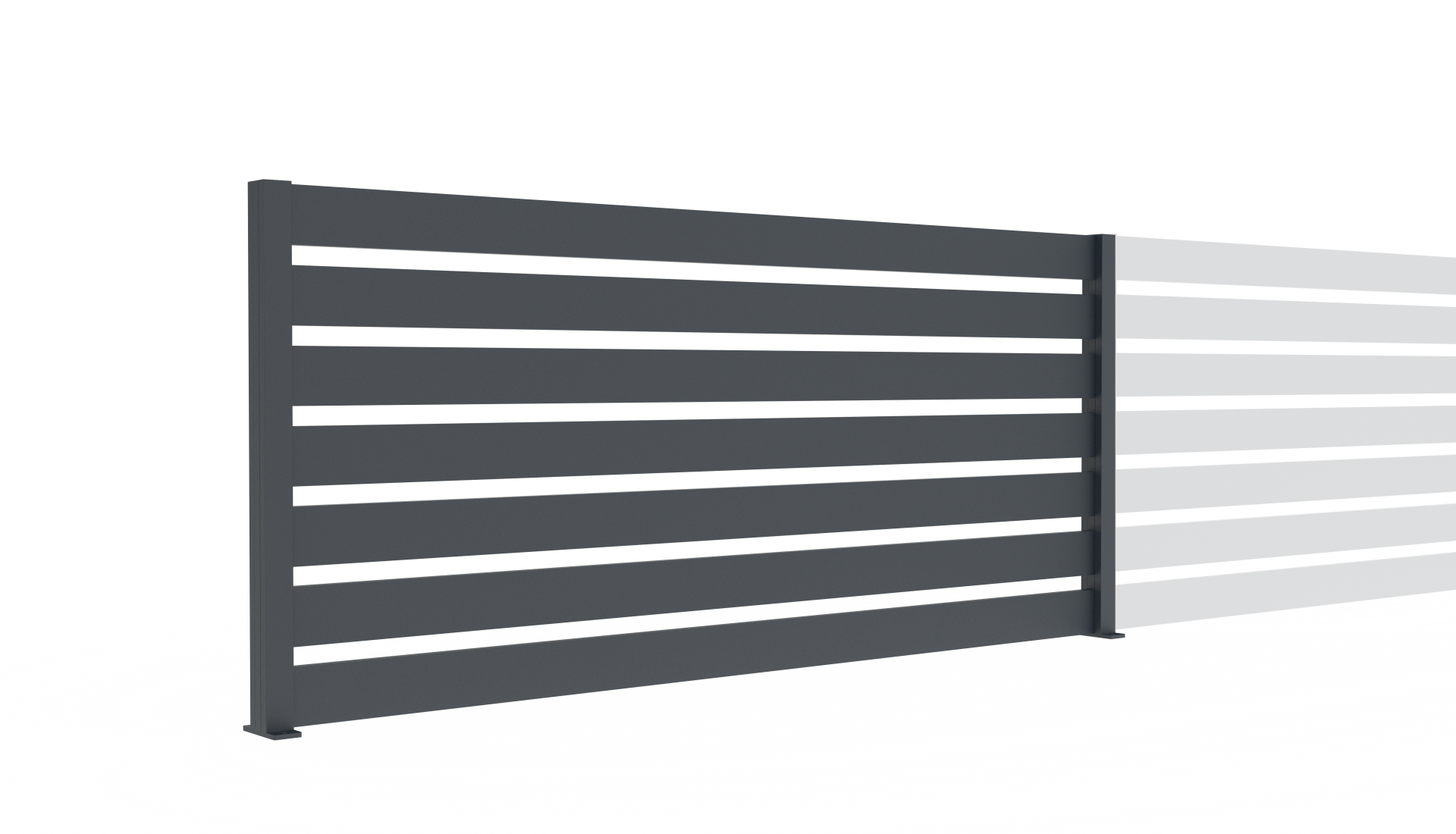 Zaunelement Aluminium 925 x 2000 mm Anthrazit RAL 7016 pulverbeschichtet-89.FGWP20X10009X2R7016