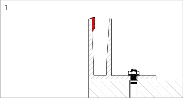 Alu-Profil - MASSIV - Laenge- 6000 mm - seitliche Montage - Aluminium-12-2209.6