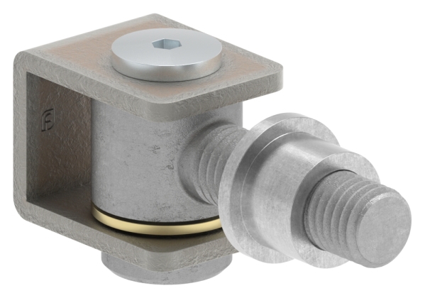 Charnière M12 | réglable | soudable | acier (brut) S235JR