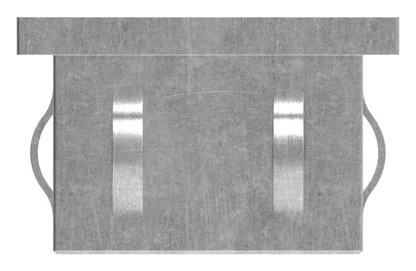Bouchon plat en acier | avec M8 | pour tube 50x30x2.0-3.0 mm | acier S235JR, brut